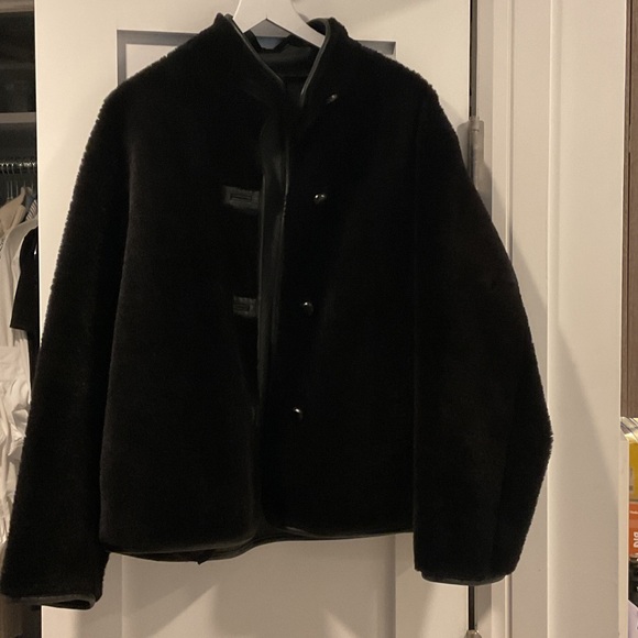 Mango Jackets & Blazers - Mango black shearling jacket